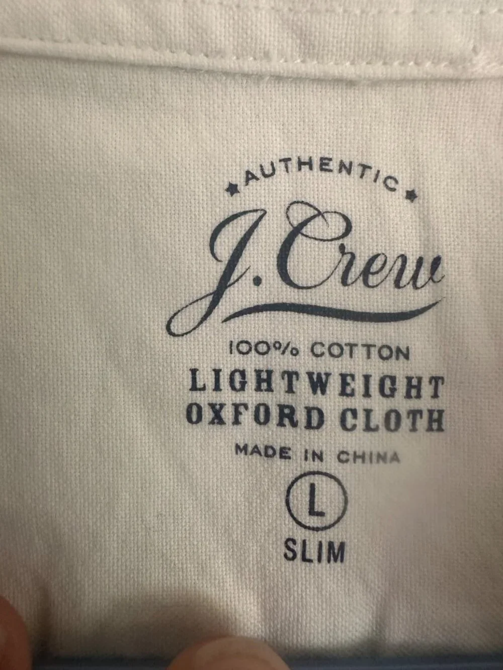 J.Crew Oxford Lobster Embroidered Button Down Shirt Mens Large White Preppy